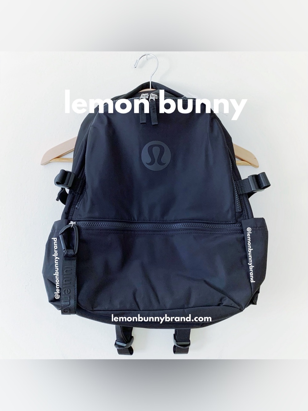 lululemon New Crew Backpack 22L (w/ Keychain) OG Old Style Black Brand New NWT - Picture 3 of 16